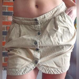 Vero Moda Tan Khaki Beige Button-Up Skirt 38 Medium Summer Skirt Spring